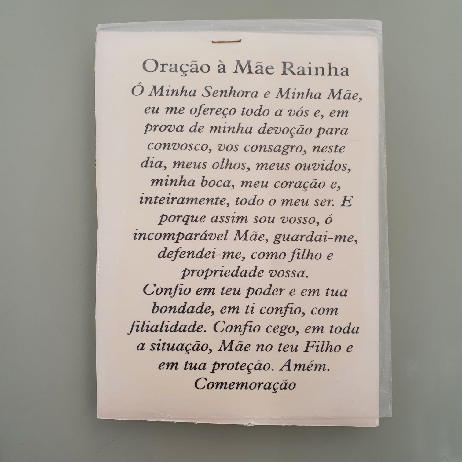 Oração Recepção Mae Rainha - RETOEDU