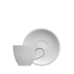 Xícara Expresso Oval (com Pires) - 80ml - Cafeteria Pro (Branco)