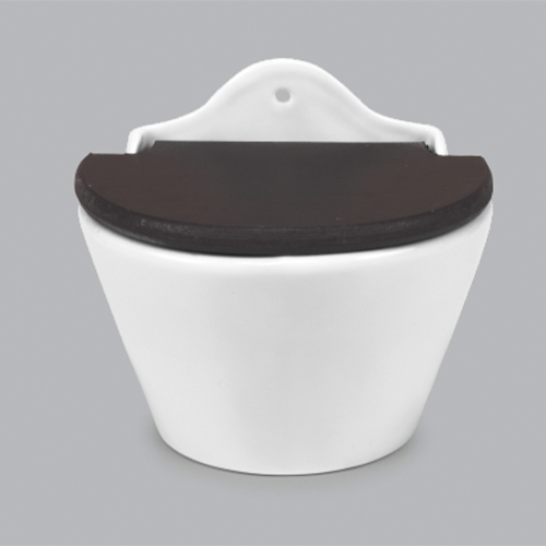 73096d40edaba00f09bf3cf77caed80f.png Saleiro G (com Tampa) - Cônico (Branco) - Imagem 1