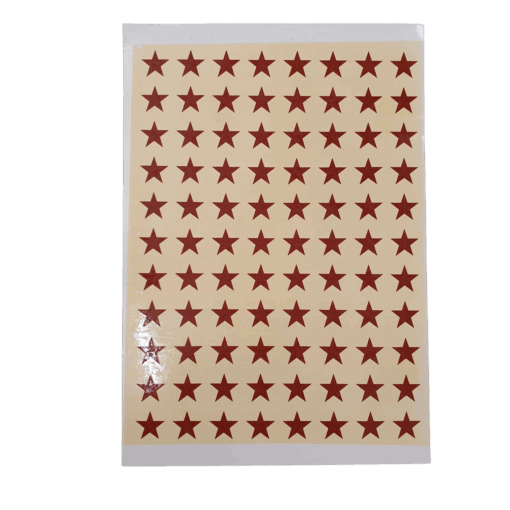Decalque Estrela G Vermelho - Imagem 1