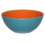 Tigela Pequena 16cm 600ml Laranja/Azul