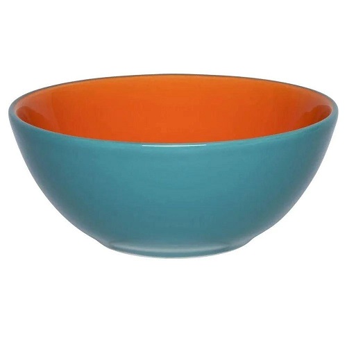 3a611526089dc23c73b4332e48b59dae-2.jpg Tigela Pequena 16cm 600ml Laranja/Azul - Imagem 1
