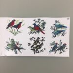 Decalque Passarinho Avignon 50mm - Cartela com 6