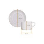 Xícara de Chá (com Pires) - Brasília (Branco) - Imagem 2