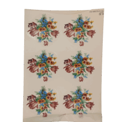 Decalque Bouquet de Tulipas 50mm - Cartela com 6