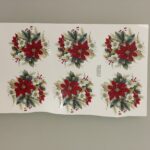 Decalque Poinsettia 75mm - Cartela com 6
