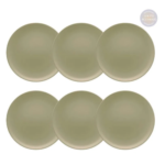 Kit de 6 Pratos de Sobremesa Unni Oliva