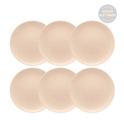 Kit de 6 Pratos Rasos Unni Merengue