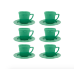 Xícaras com pires Sálvia