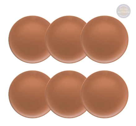 6ce9b23ded19aea242d05ab8d9290086.png Kit de 6 Pratos Rasos Unni Avelã - Imagem 1