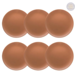 Kit de 6 Pratos de Sobremesa Unni Avelã