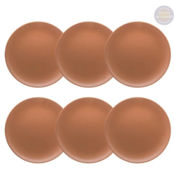 Kit de 6 Pratos de Sobremesa Unni Avelã