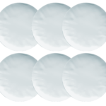 Kit de 6 Pratos Rasos Orgânico Azul