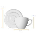 Xícara de Chá com Pires Versa (Porcelana Branca) - Imagem 2