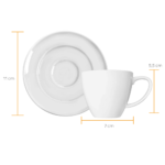 Xícara de Café com Pires Versa (Porcelana Branca) - Imagem 2