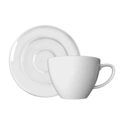 Xícara de Chá com Pires Versa (Porcelana Branca)