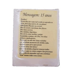 Decalque Mensagem 15 anos