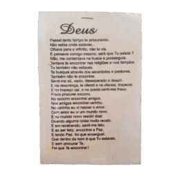 Decalque Oração Deus