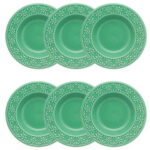 Kit de 6 Pratos Fundos Sálvia