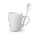 Caneca com Colher- 300ML- Cerâmica