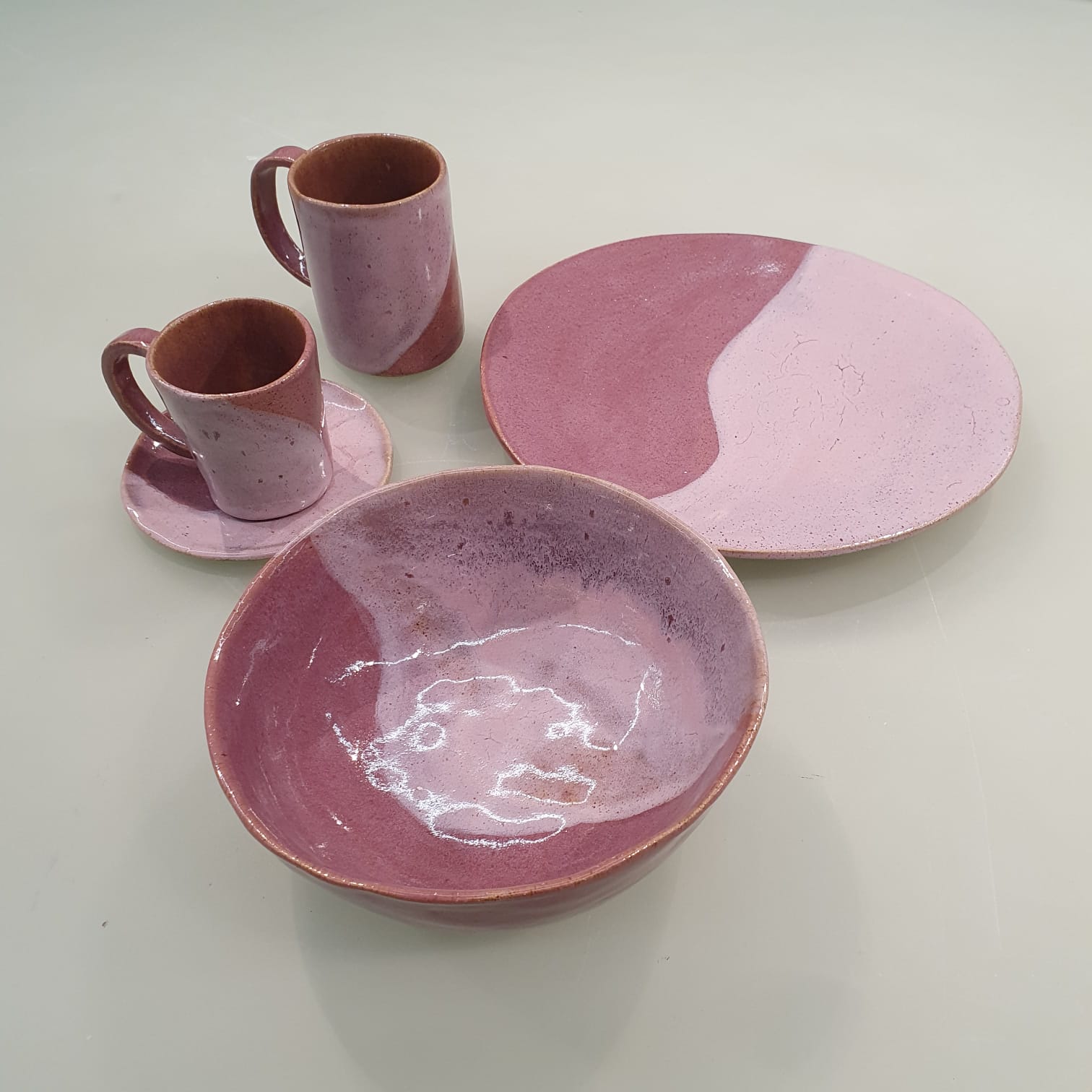 6e99d05cfdfd72e5071ead30c4eae6f7.jpeg Conjunto Artesanal Rosa 5 Peças - Imagem 1