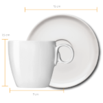 Xícara de Porcelana Capuccino Holandesa 160ml - Imagem 2