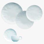 Aparelho de jantar orgânico azul (42 peças)