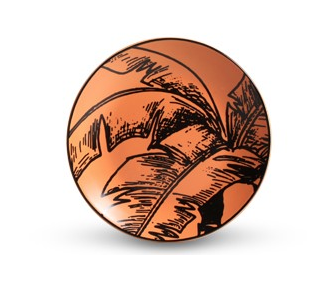 f62635ee2ec7fb88f453f83520434ff6.png Prato de Sobremesa Coqueiro Rawa Laranja/Preto - Imagem 1