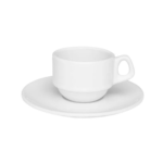 Xícara de Chá Empilhável 200ml (Porcelana Branca)