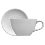 Xícara Latte Art Oval com Pires - 300ml