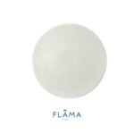 Kit Prato de Sobremesa Convexa Porcelana Branca - 6 Peças - Imagem 2