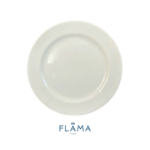 Kit Prato de Sobremesa Capri Porcelana Branca - 6 Peças - Imagem 2