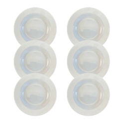 Kit Prato Fundo Capri Porcelana Branca - 6 Peças