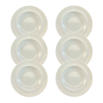 Kit Prato Fundo Laguna Porcelana Branca - 6 Peças