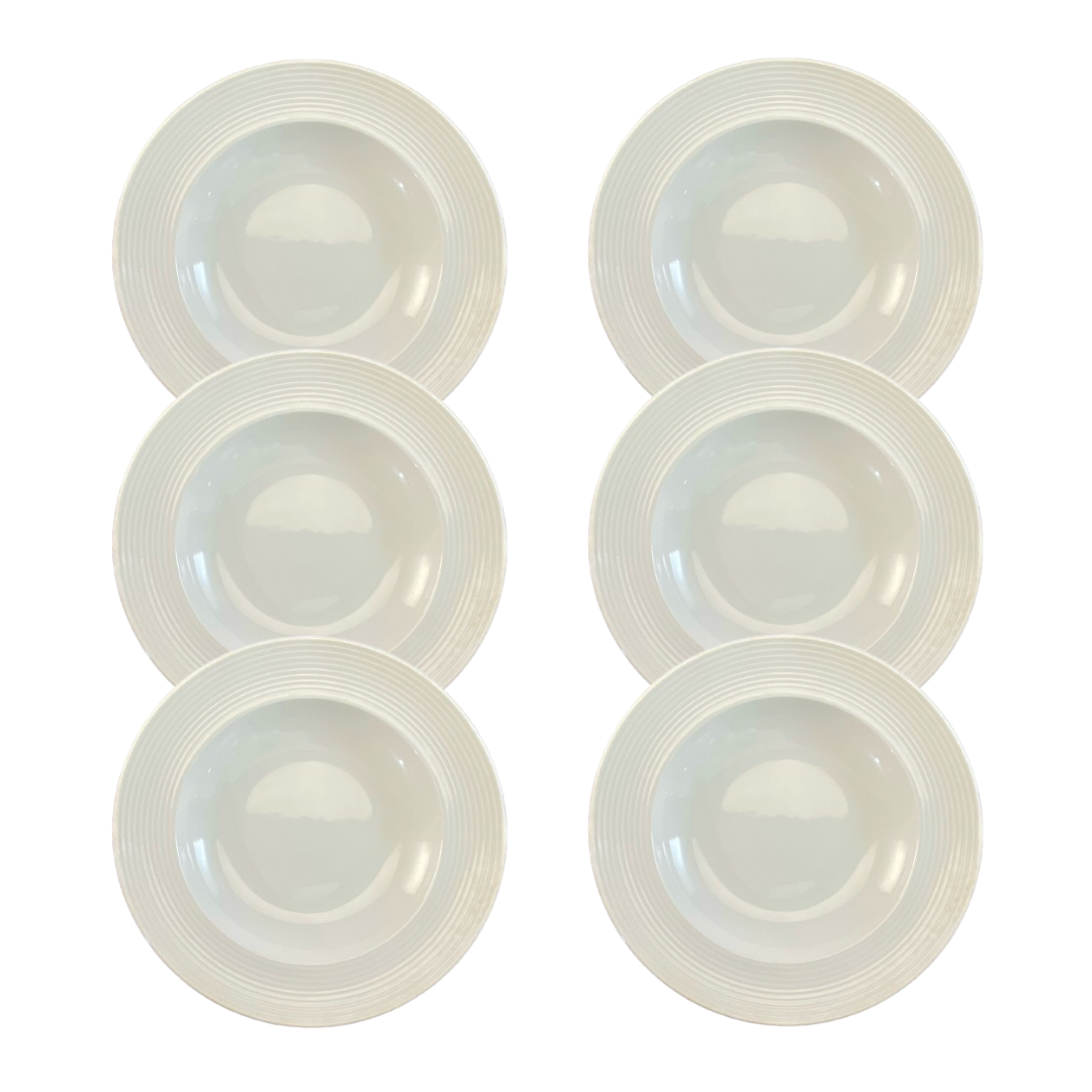 1ccd30823a60f7ebd6ebe33246b7c44a.png Kit Prato Fundo Laguna Porcelana Branca - 6 Peças - Imagem 1