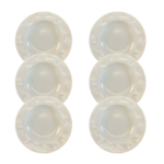 Kit Prato Fundo Edros Porcelana Branca - 6 Peças