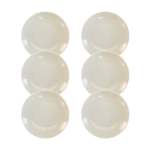 Kit Prato Fundo Convexa Porcelana Branca - 6 Peças