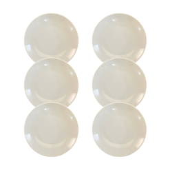 Kit Prato Fundo Convexa Porcelana Branca - 6 Peças