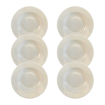 Kit Prato Fundo Versa Porcelana Branca - 6 Peças