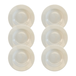Kit Prato Fundo Versa Porcelana Branca - 6 Peças