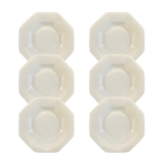 Kit Prato Fundo Prisma 24cm Porcelana Branca - 6 Peças