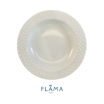 Kit Prato Fundo Aspen 23cm Porcelana Branca - 6 Peças - Imagem 2