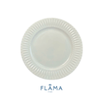 Kit Prato de Sobremesa Diamante Porcelana Branca - 6 Peças - Imagem 2