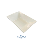 Kit Prato Fundo Plateau Porcelana Branca 23,5x16 cm - 6 Peças - Imagem 3