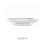 Kit Prato Fundo Diamante Porcelana Branca - 6 Peças - Imagem 4