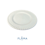 Kit Prato de Sobremesa Bolinha Cerâmica Branca - 6 Peças - Imagem 3