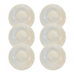 Kit Prato Fundo Pomerode 23cm Porcelana Branca - 6 Peças