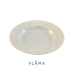 Kit Prato Fundo Diamante Porcelana Branca - 6 Peças - Imagem 3