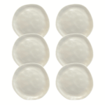 Kit Prato Lanche Organic Gelo Cerâmica - 6 Peças