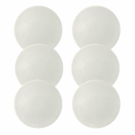 Kit Prato de Sobremesa Convexa Porcelana Branca - 6 Peças